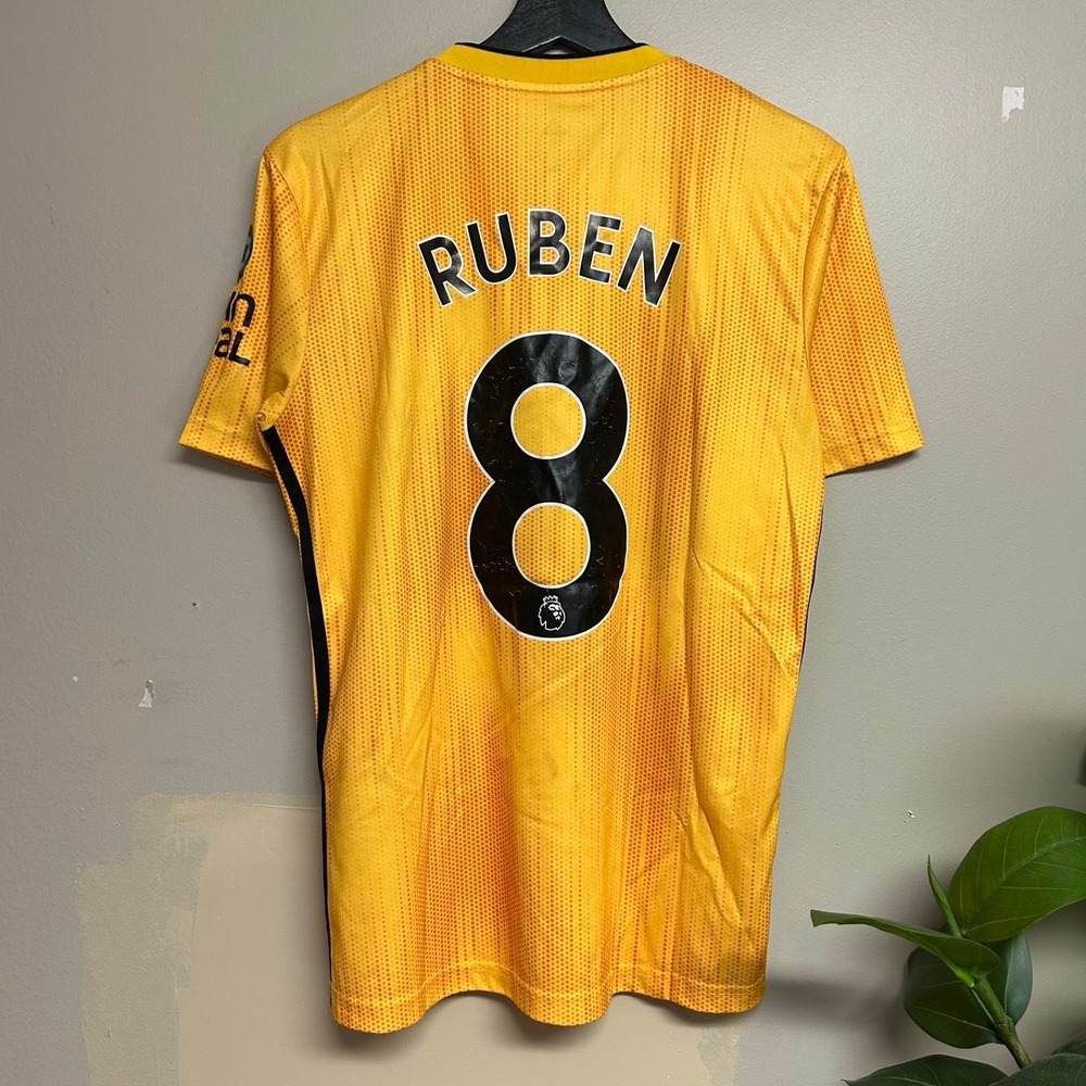 Adidas 2019/2020 Wolverhampton Wanderers Ruben Neves Soccer Jersey Yellow Mens S